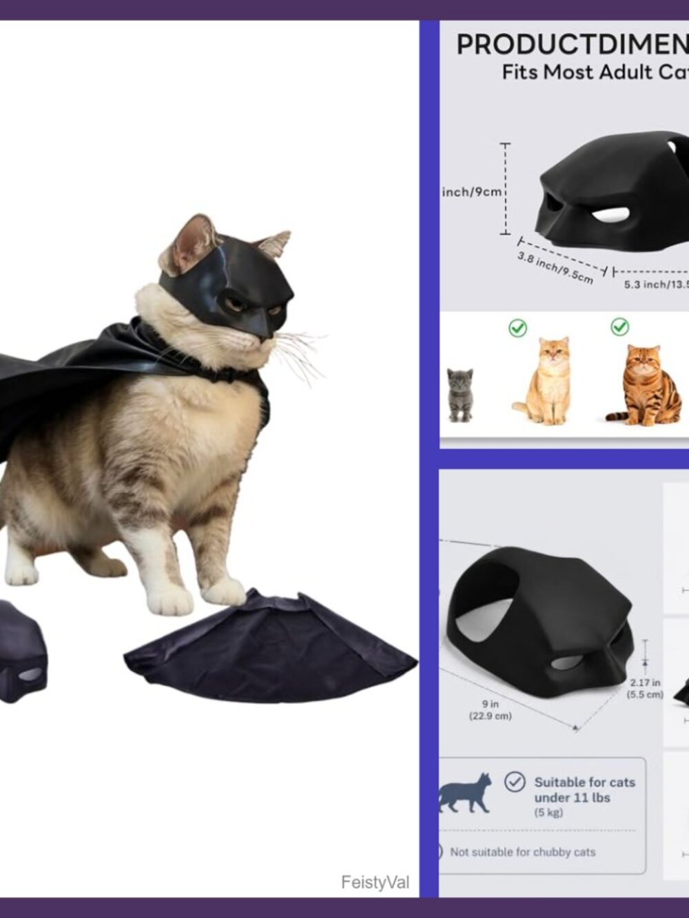 Cat Cosplay Set Cat Mask Leather Cape Halloween Costume One Size
